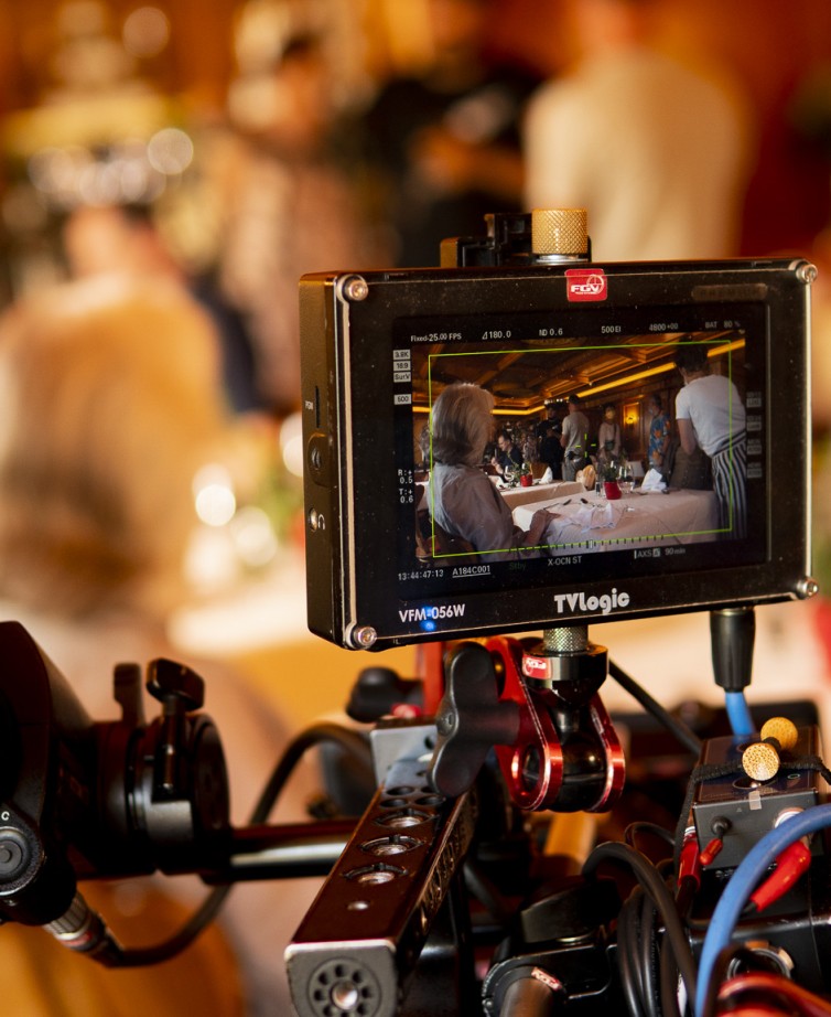 Live-Dreharbeiten der Serie Die Bergretter im Hotel Lindenhof in Ramsau am Dachstein, bekannt als Petershof in der Serie