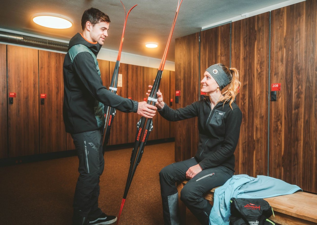 Skikeller im Lindenhof mit Ausrüstungsaufbewahrung