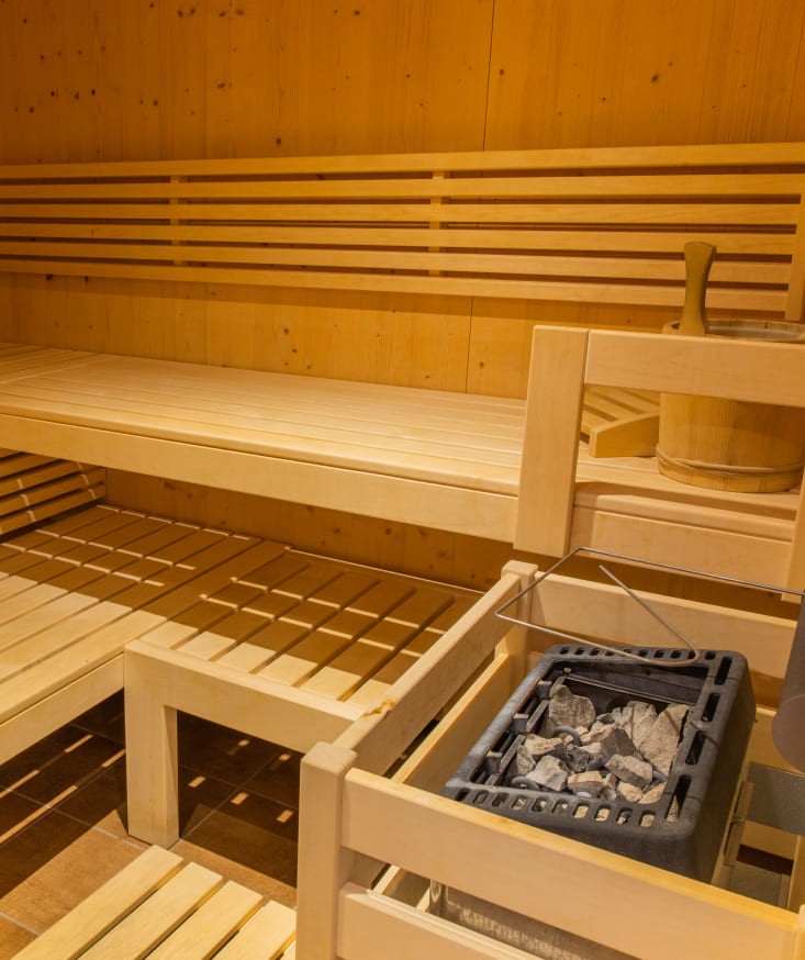 Traditional Finnish sauna for soothing heat treatments