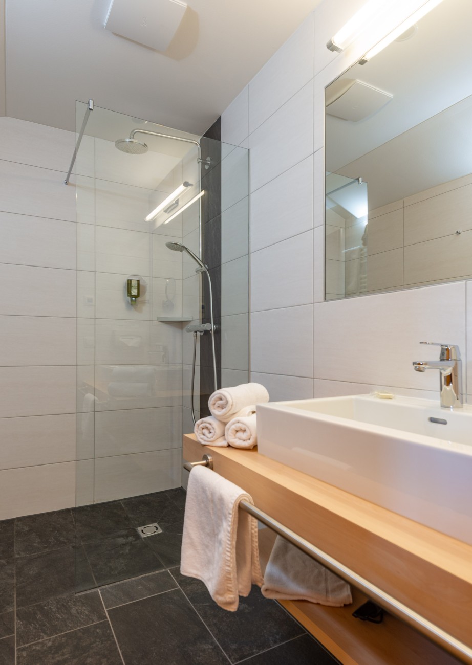 Bathroom in the Swiss Stone Pine Suite