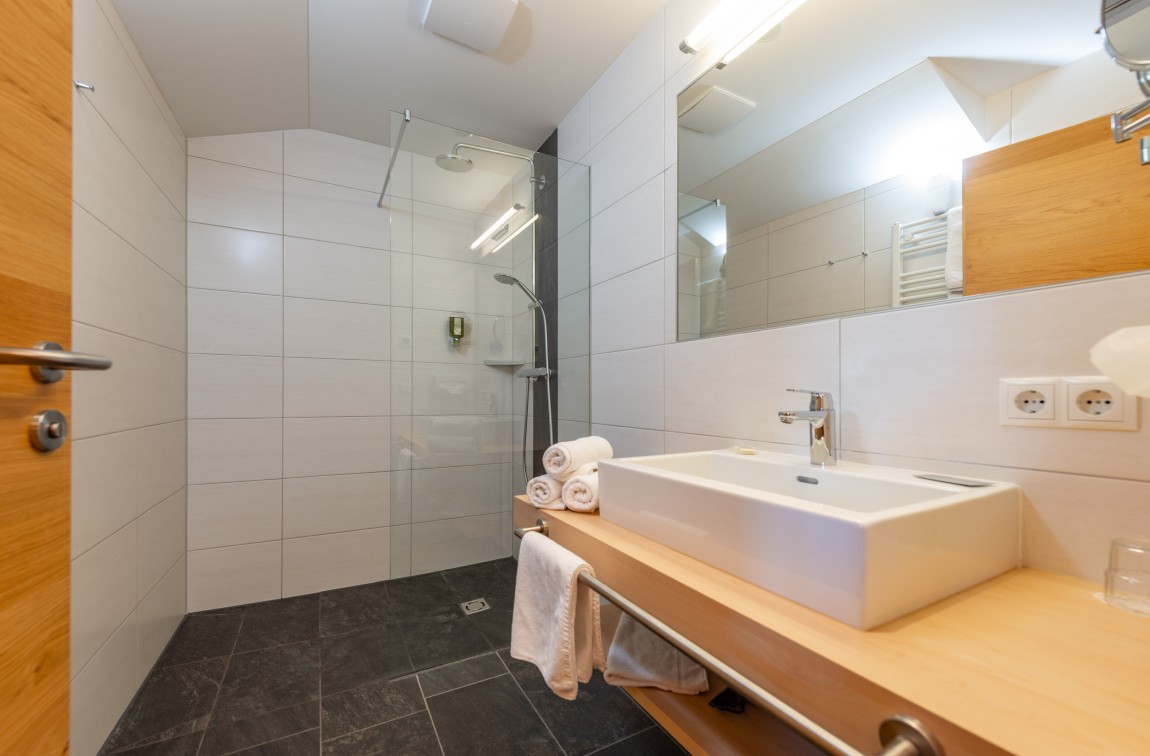 Bathroom in the Swiss Stone Pine Suite