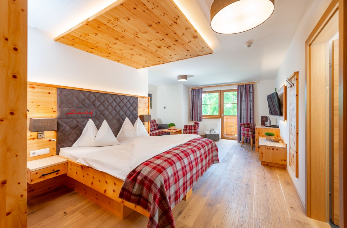 Bedroom with Swiss stone pine